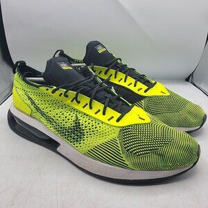 Nike Air Max Flyknit Racer Mens 14 Volt Black White Sequoia Shoes FD4610-700